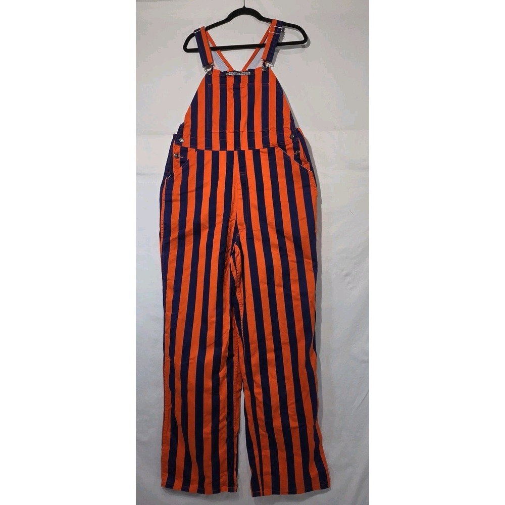 GAME BIBS Overalls MED Orange Navy Illini, Auburn, Florida, Cuse', Bears, Bronco